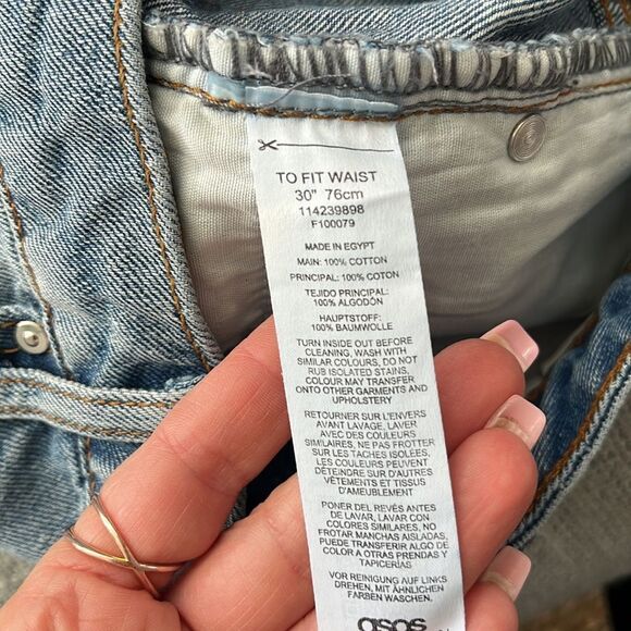 Asos Design Bermuda Jean Shorts Womens Size‎ 30 inches Medium Small - Picture 7 of 7